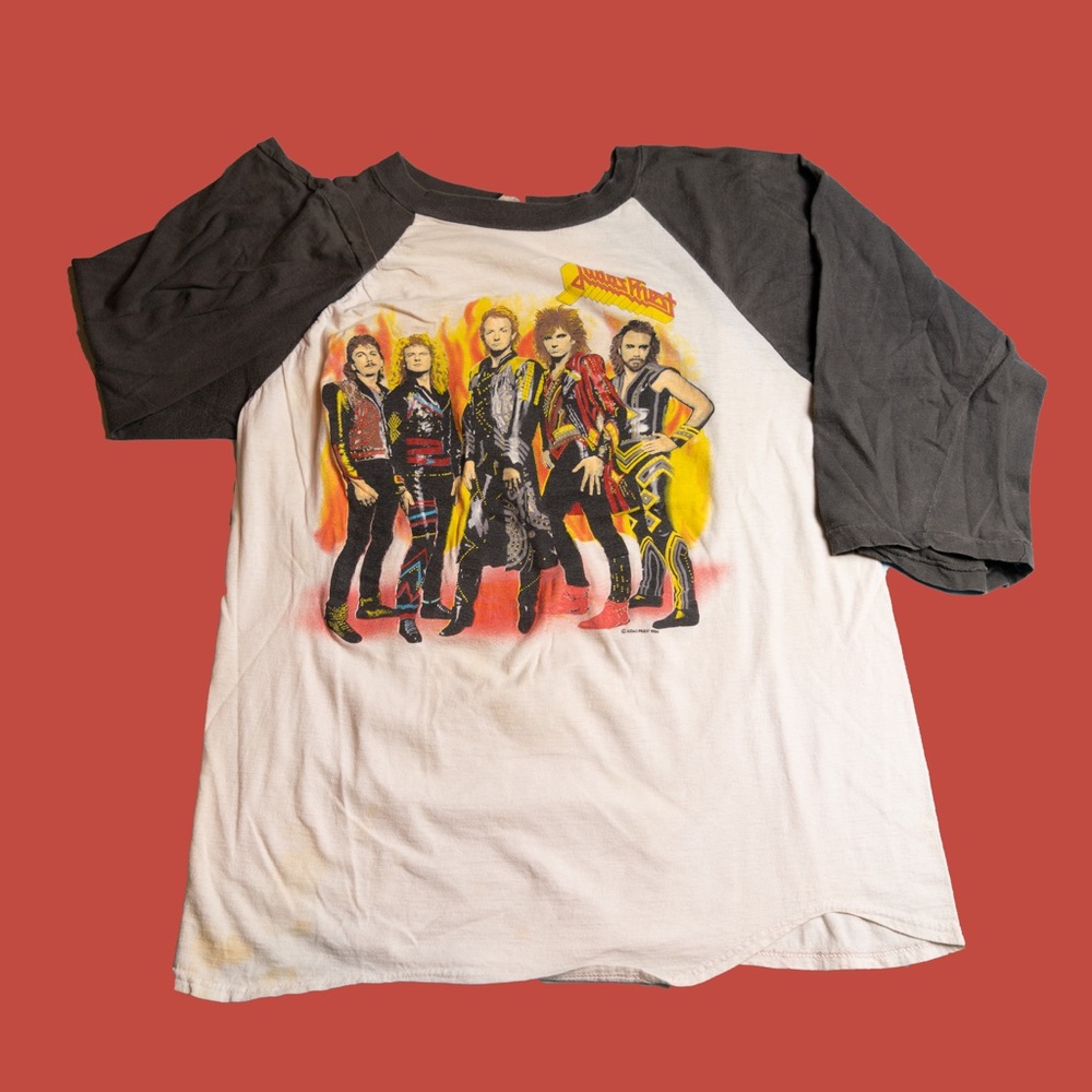 1986 Judas Priest RARE vintage t shirt raglan